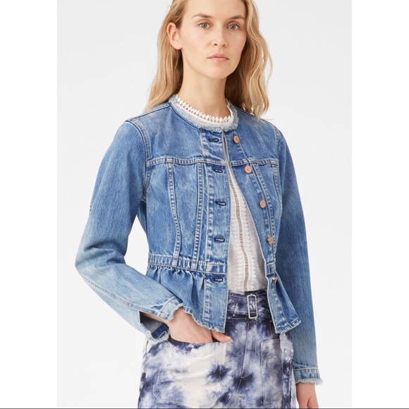 Rebecca Taylor Denim Peplum Jacket 